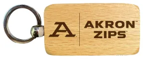 Akron Zips 2.5 x 1-Inch Engraved Wooden Keychain Officially Licensed Collegiate Product