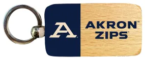 Akron Zips 2.5 x 1-Inch Wooden Keychain Officially Licensed Collegiate Product