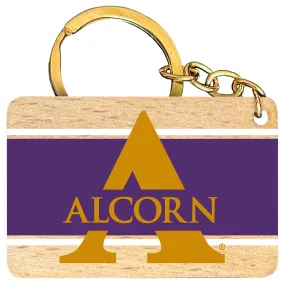 Alcorn State Braves Flat Wood Keychain 1.5 x 2.5 Officially Licensed Collegiate Product