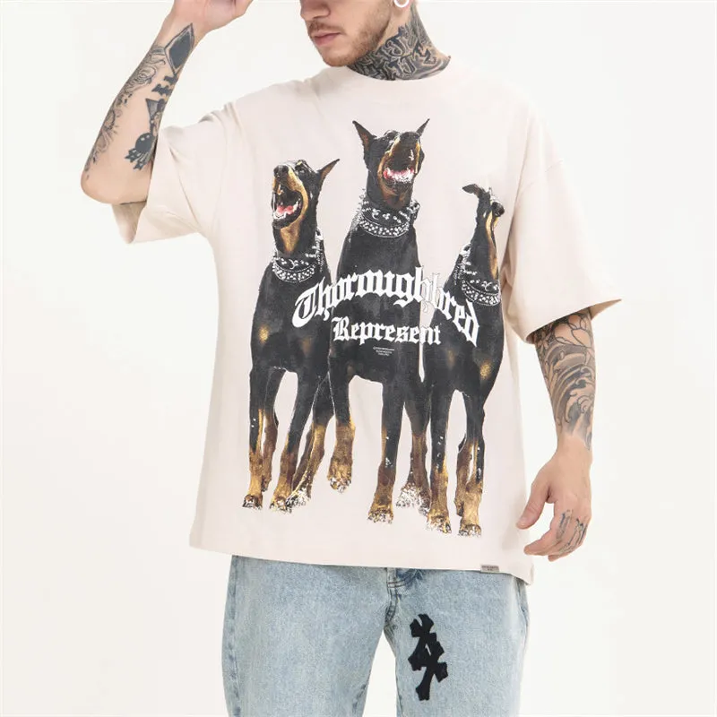 Alert Intelligent Doberman Printed Tees