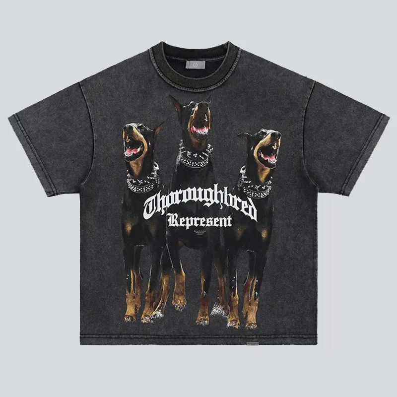 Alert Intelligent Doberman Printed Tees