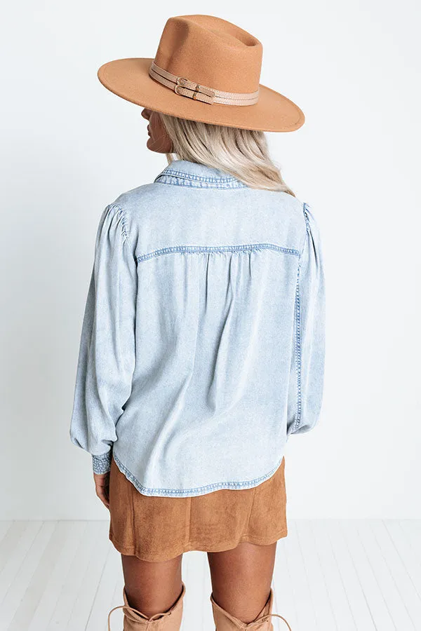 Always Down To Chill Chambray Top