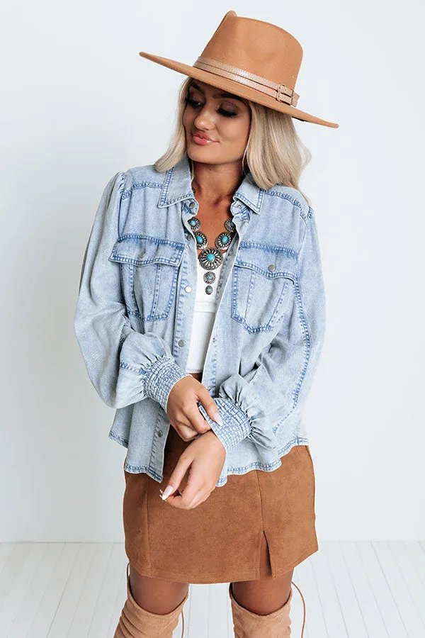 Always Down To Chill Chambray Top