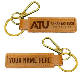 Arkansas Tech University Customizable Leather Keychain 3.25 Long Officially Licensed Collegiate Product