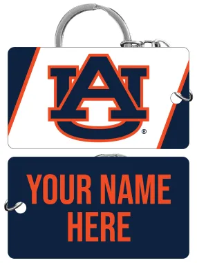 Auburn Tigers Customizable Acrylic Keychain 1.5 x 2.75 Officially Licensed Collegiate Product