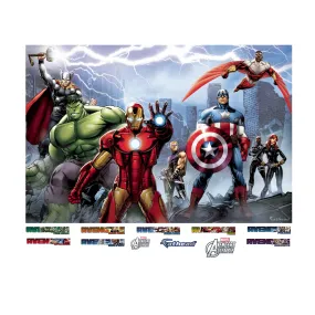 Avengers:  Assemble Mural        - Officially Licensed Marvel Removable     Adhesive Decal