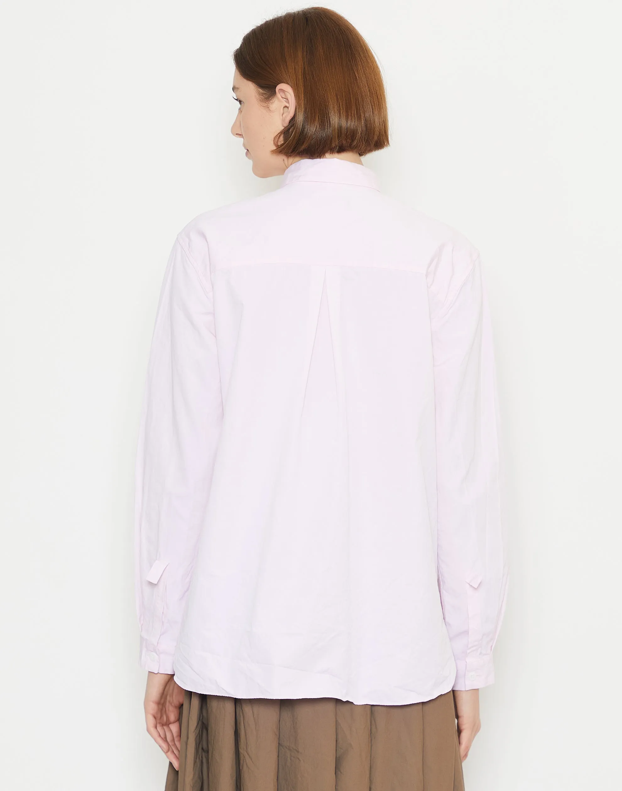 Baby Pink Cotton Loose Tyrol Shirt