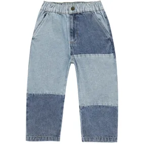 Baggy Pant in Light Washed Denim by Rylee & Cru