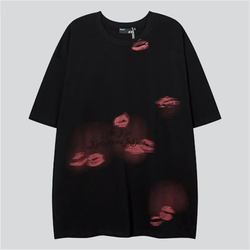 Blazing Red Lips Couple Tees