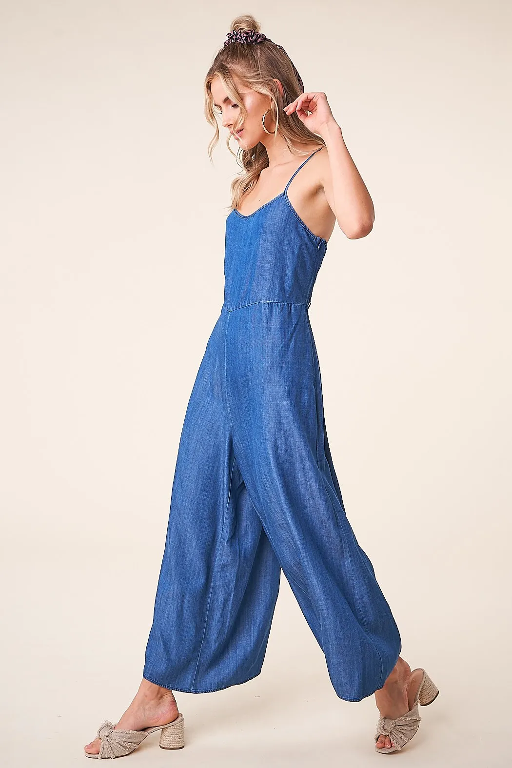 Catamaran Denim Wide Leg Jumpsuit