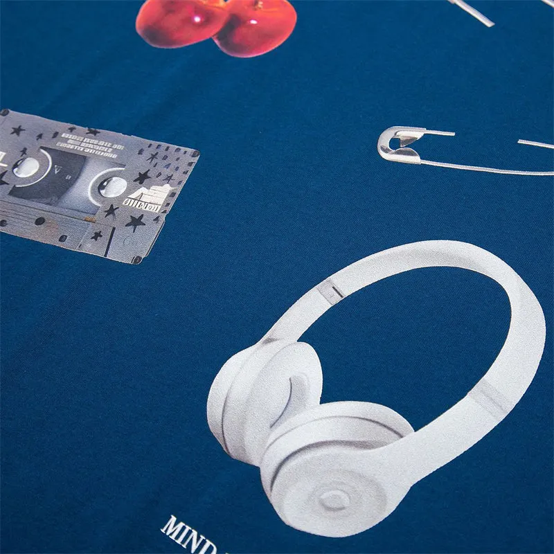 Cherry Headphone Print Tees