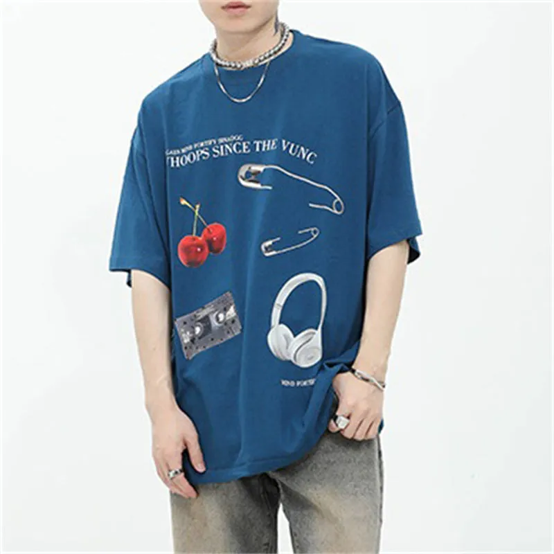 Cherry Headphone Print Tees