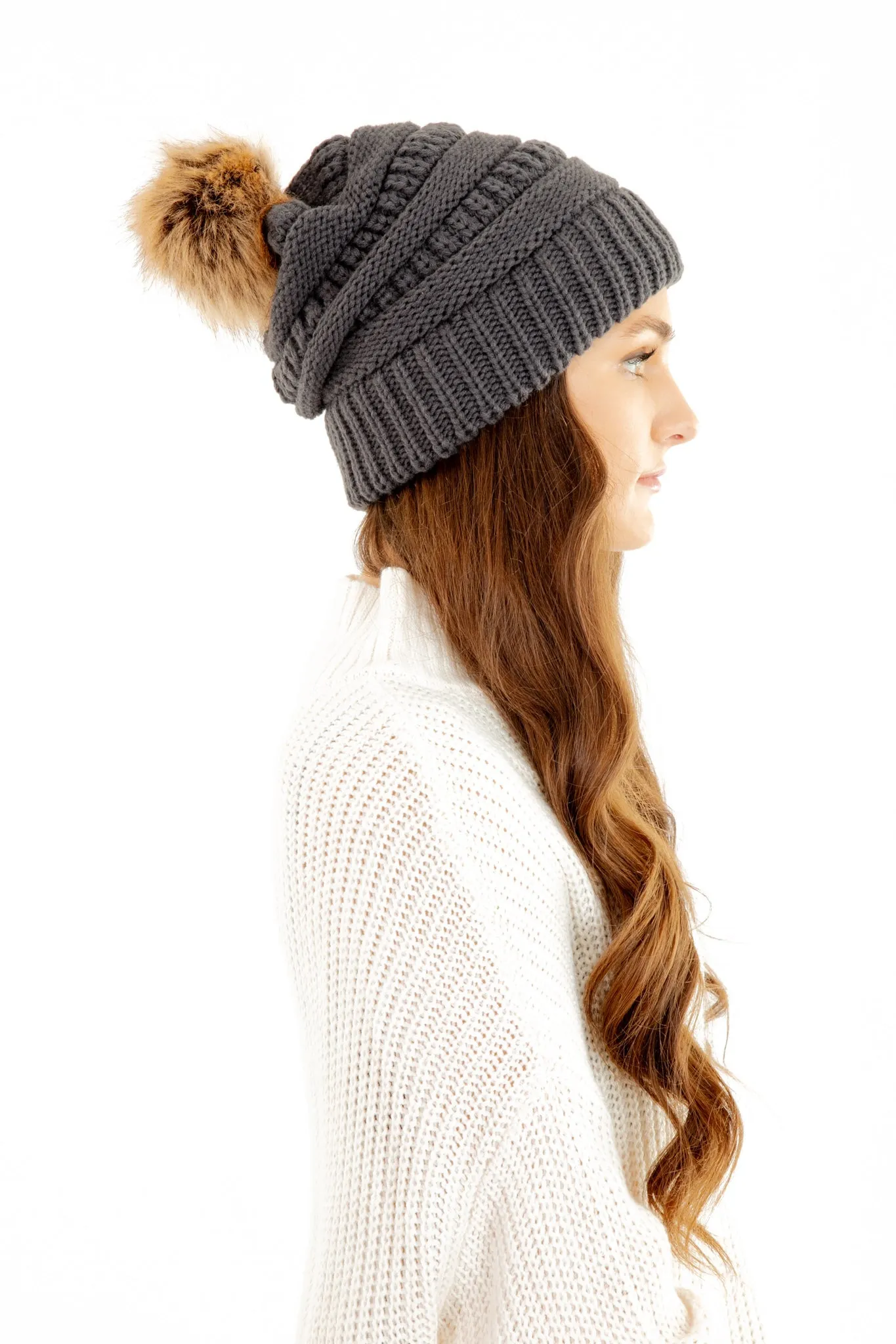 Dark Gray - Cozy Slouchy Beanie