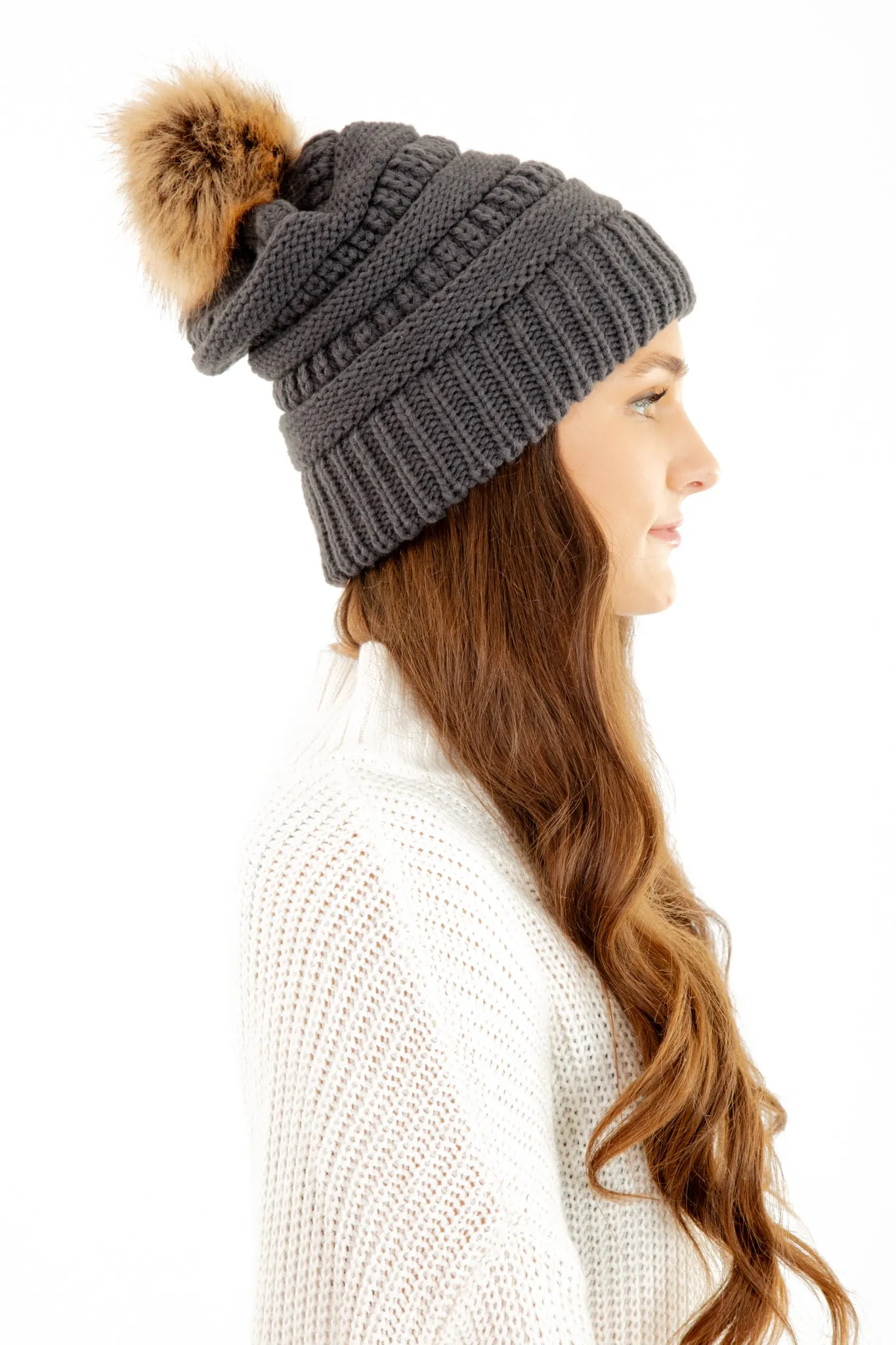 Dark Gray - Cozy Slouchy Beanie