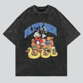 Filthy Rich Mr Duck Print Tees