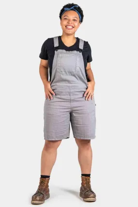 Hemp Utility Shortalls in Metal Grey