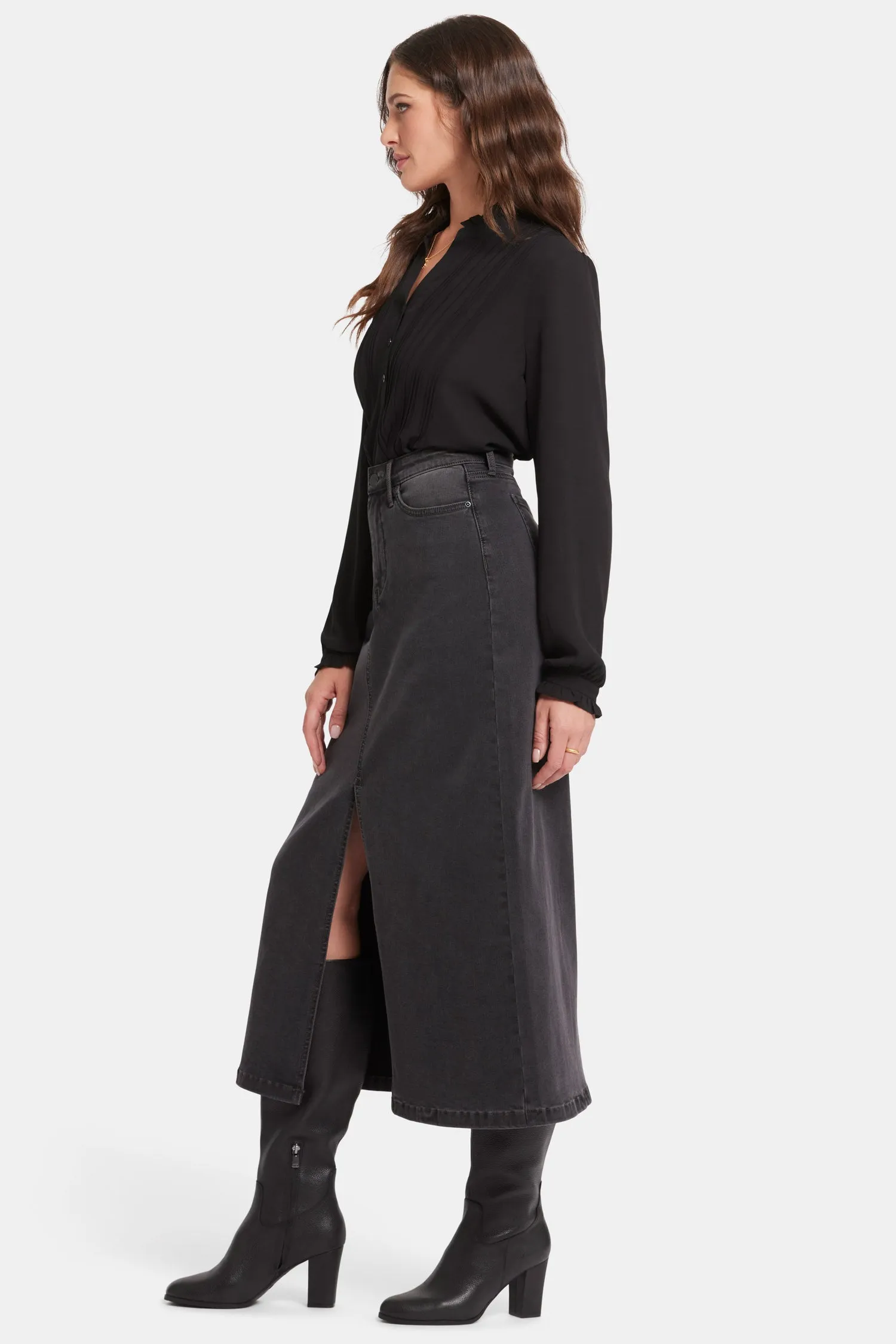 High Rise Long Skirt - Cloud Stone