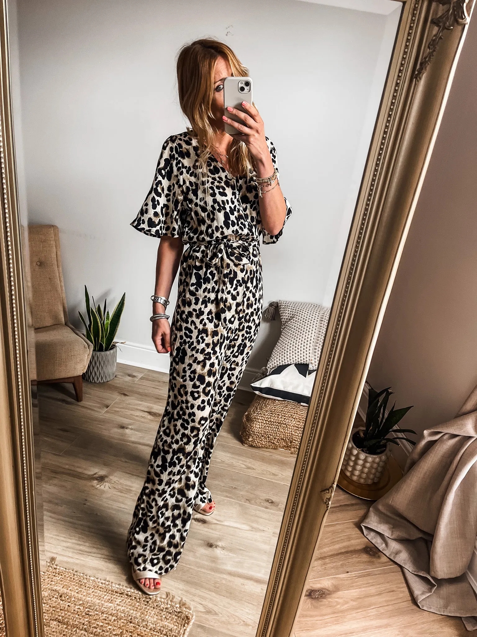 Ichi Marrakech Leopard Print Jumpsuit PREMIUM BRAND