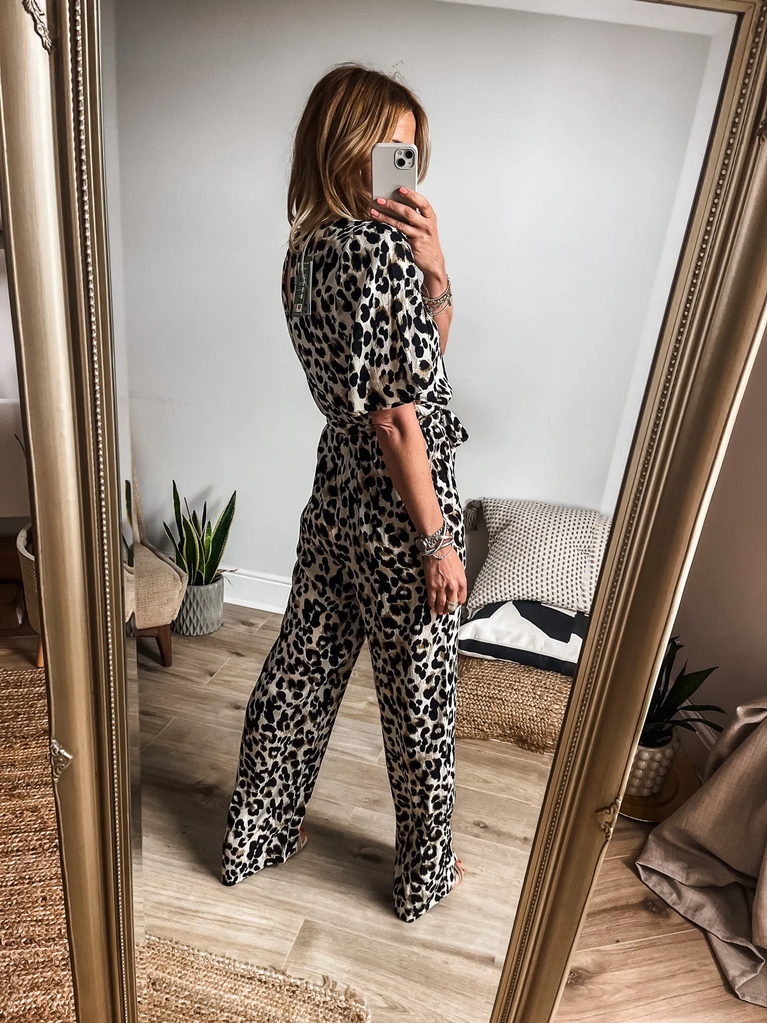 Ichi Marrakech Leopard Print Jumpsuit PREMIUM BRAND