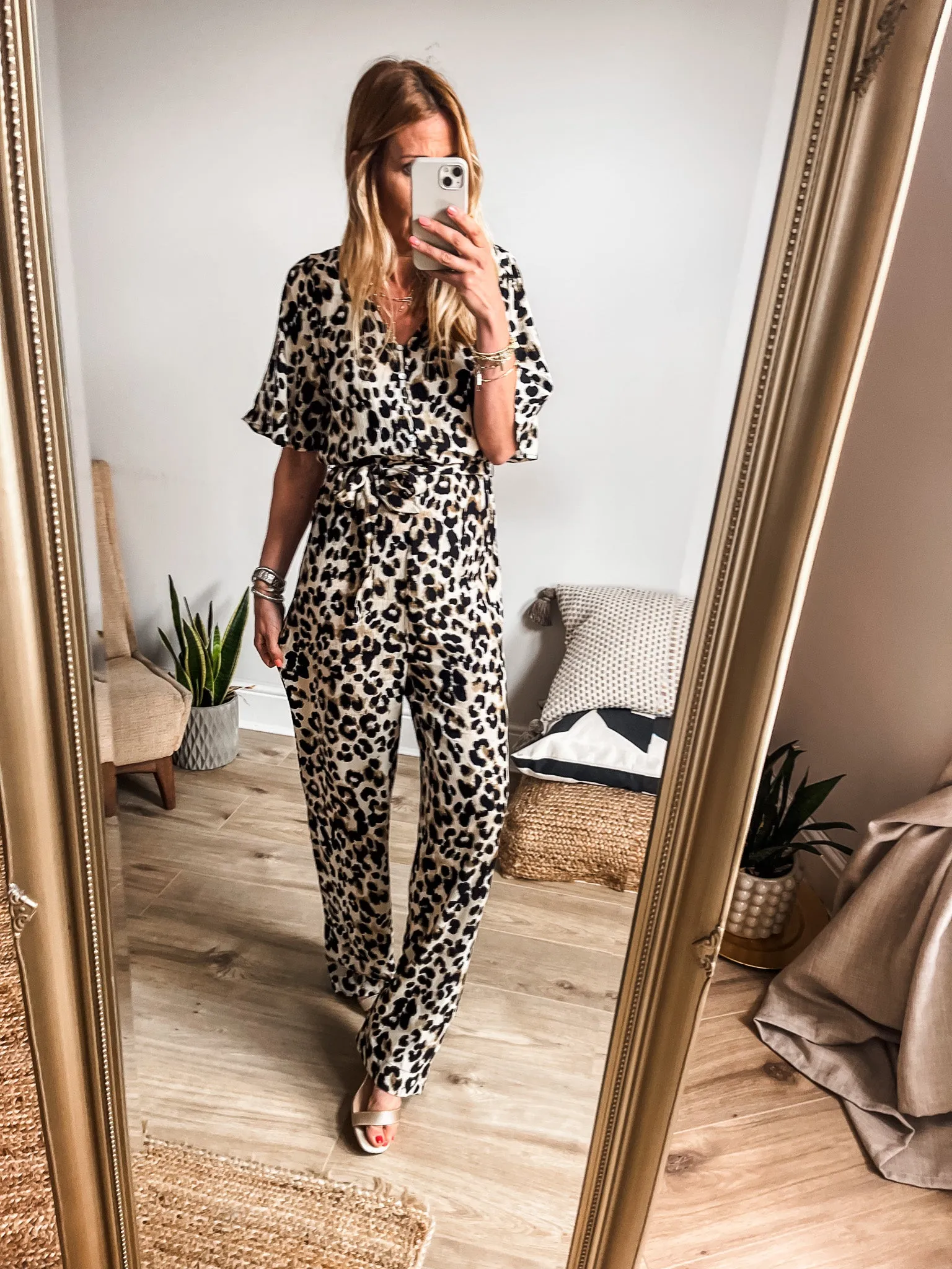 Ichi Marrakech Leopard Print Jumpsuit PREMIUM BRAND