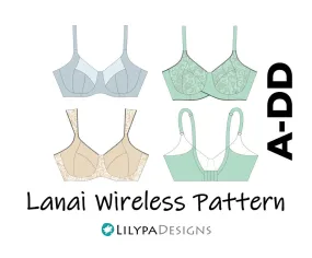 Lanai Wireless Bra Pattern - All Sizes