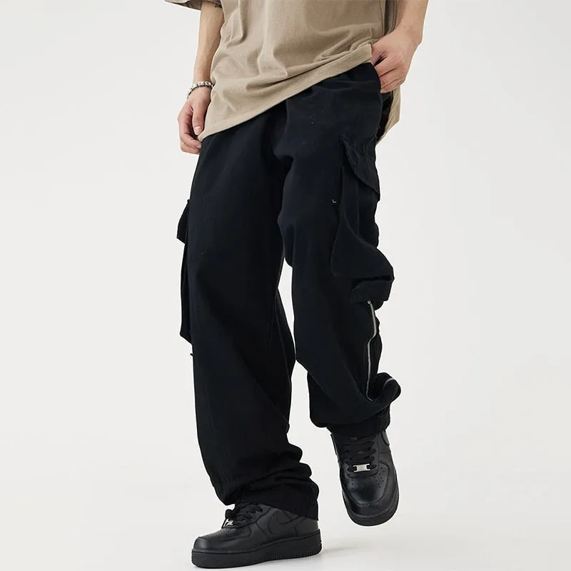 Level Up Baggy Zipper Trousers