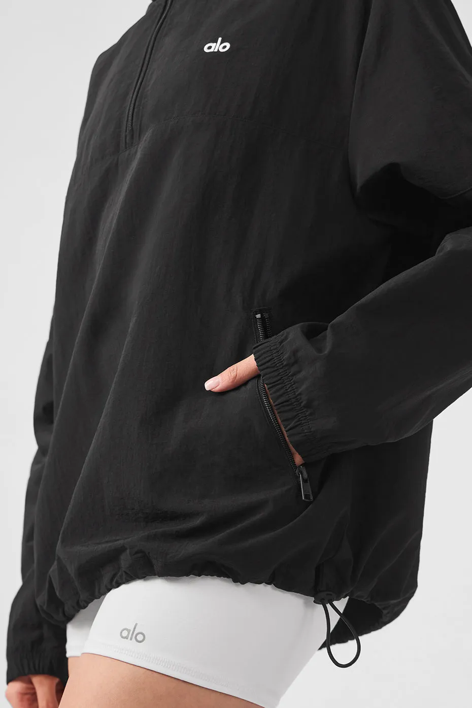 Lightweight Takeaway Track Pullover - Black