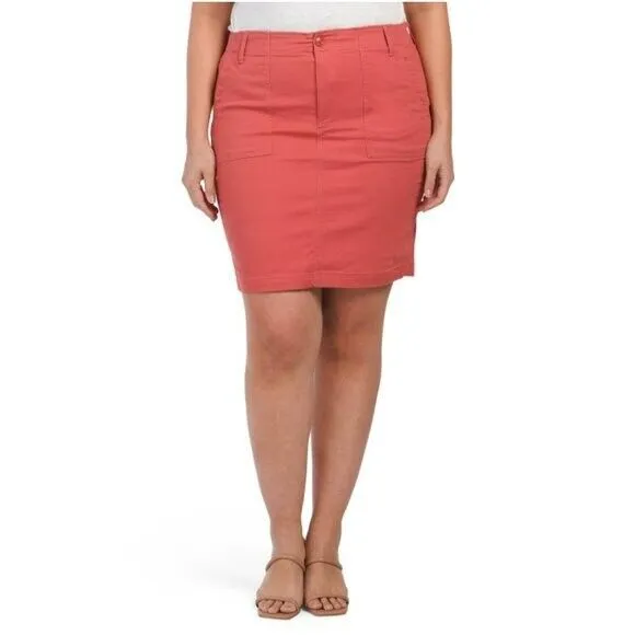 Liverpool Plus Flap Pockets Utility Mini Skirt