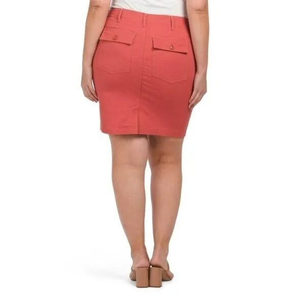 Liverpool Plus Flap Pockets Utility Mini Skirt