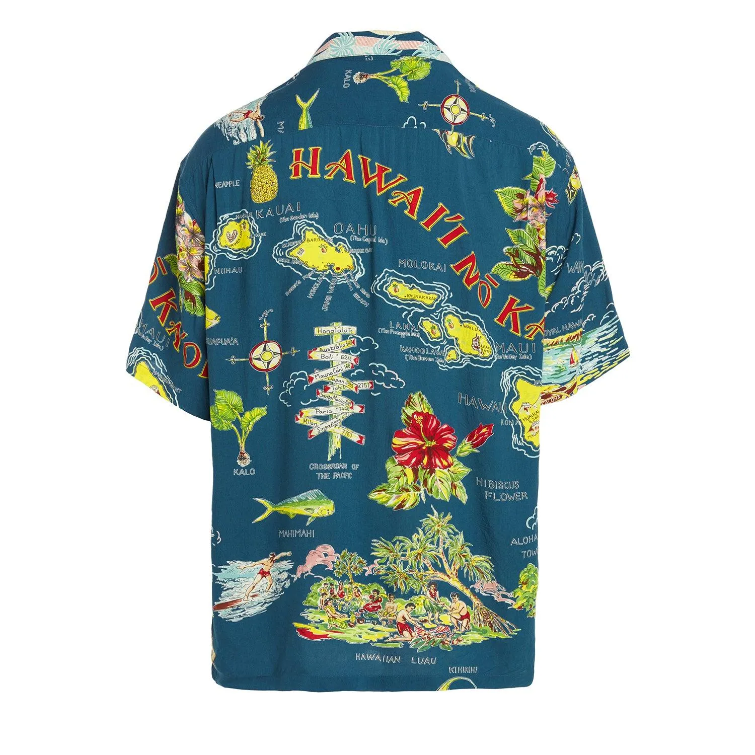 Men's Retro Shirt - No Ka Oi Blue