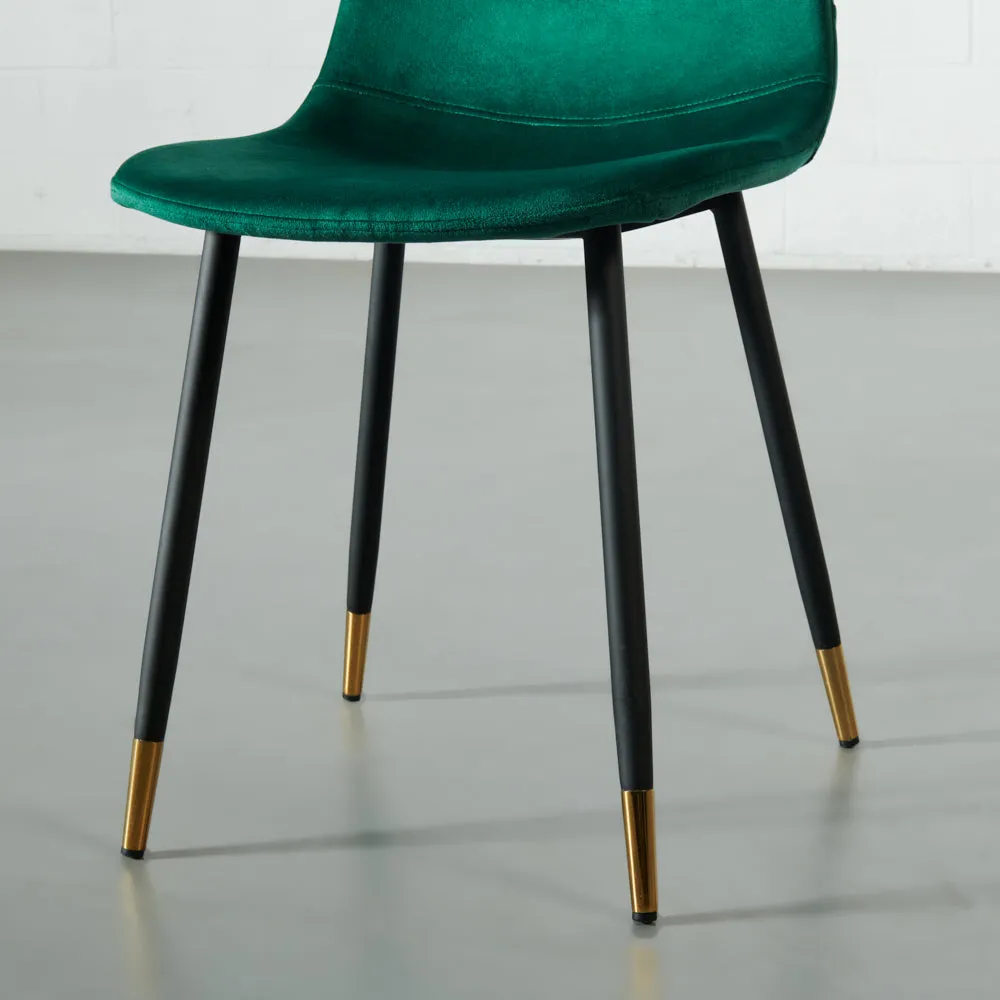 MILAN - Green Velvet Dining Chair