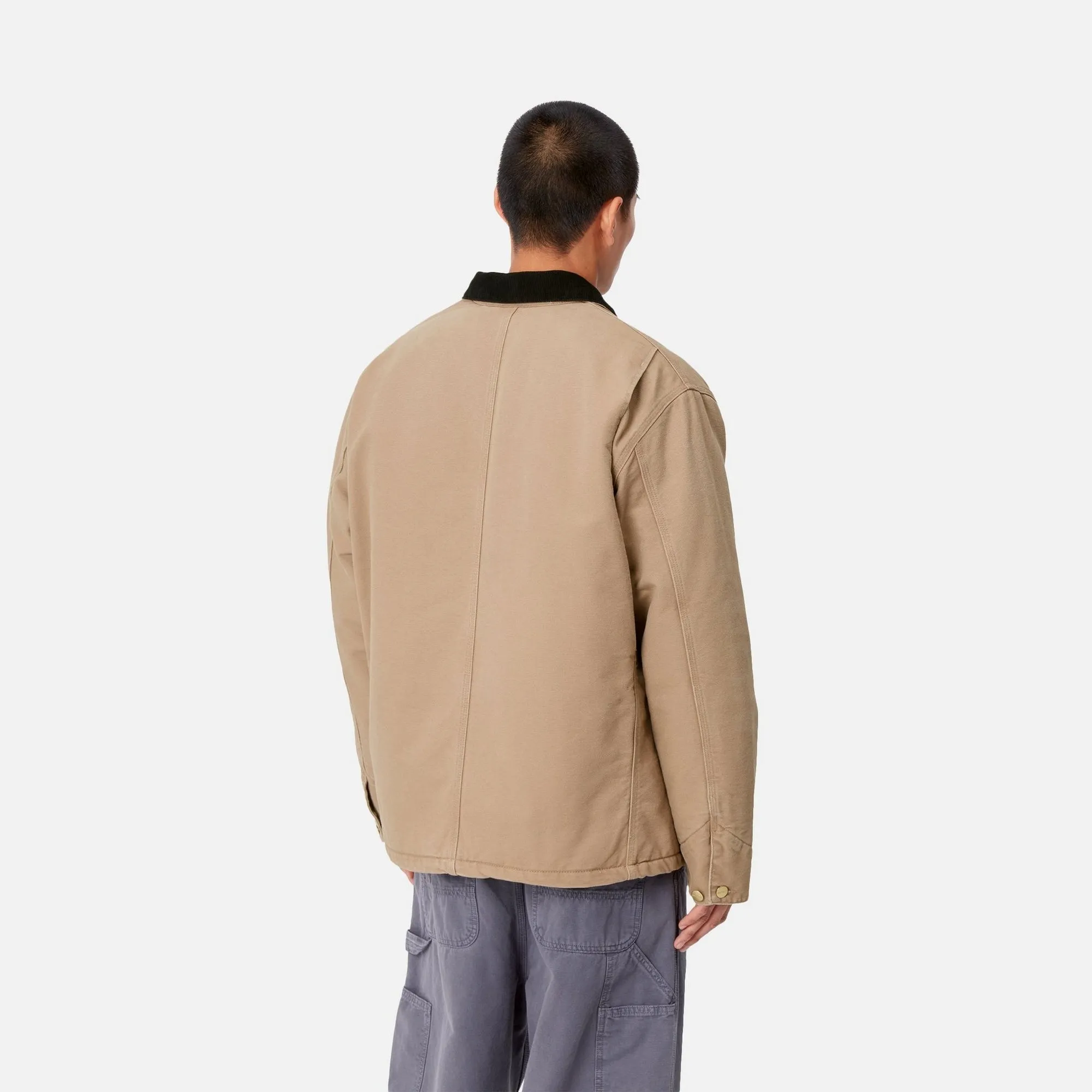 OG Chore Coat (Winter) | Peanut / Black (aged canvas)