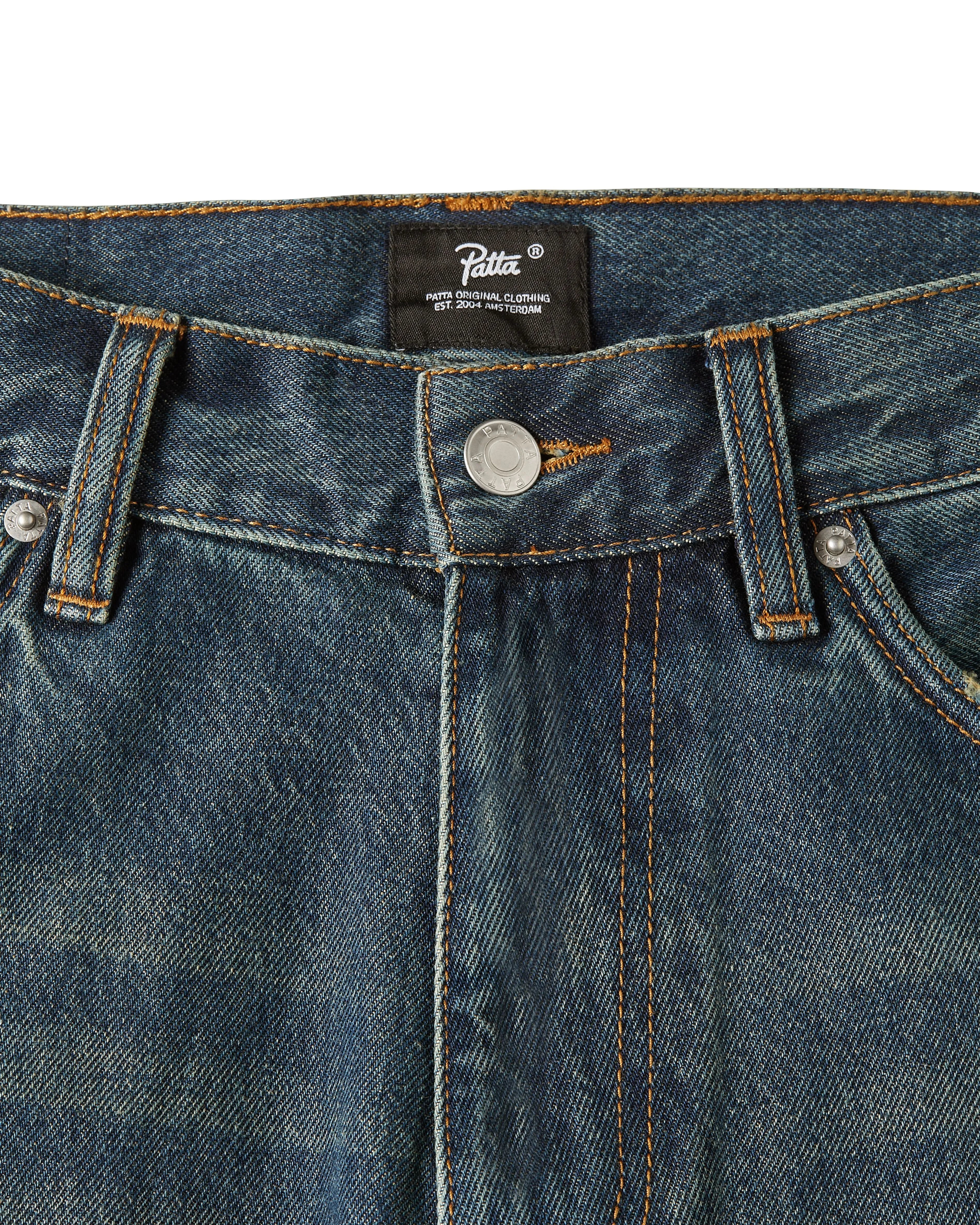 Patta Whiskers Denim Pants (Vintage Blue)