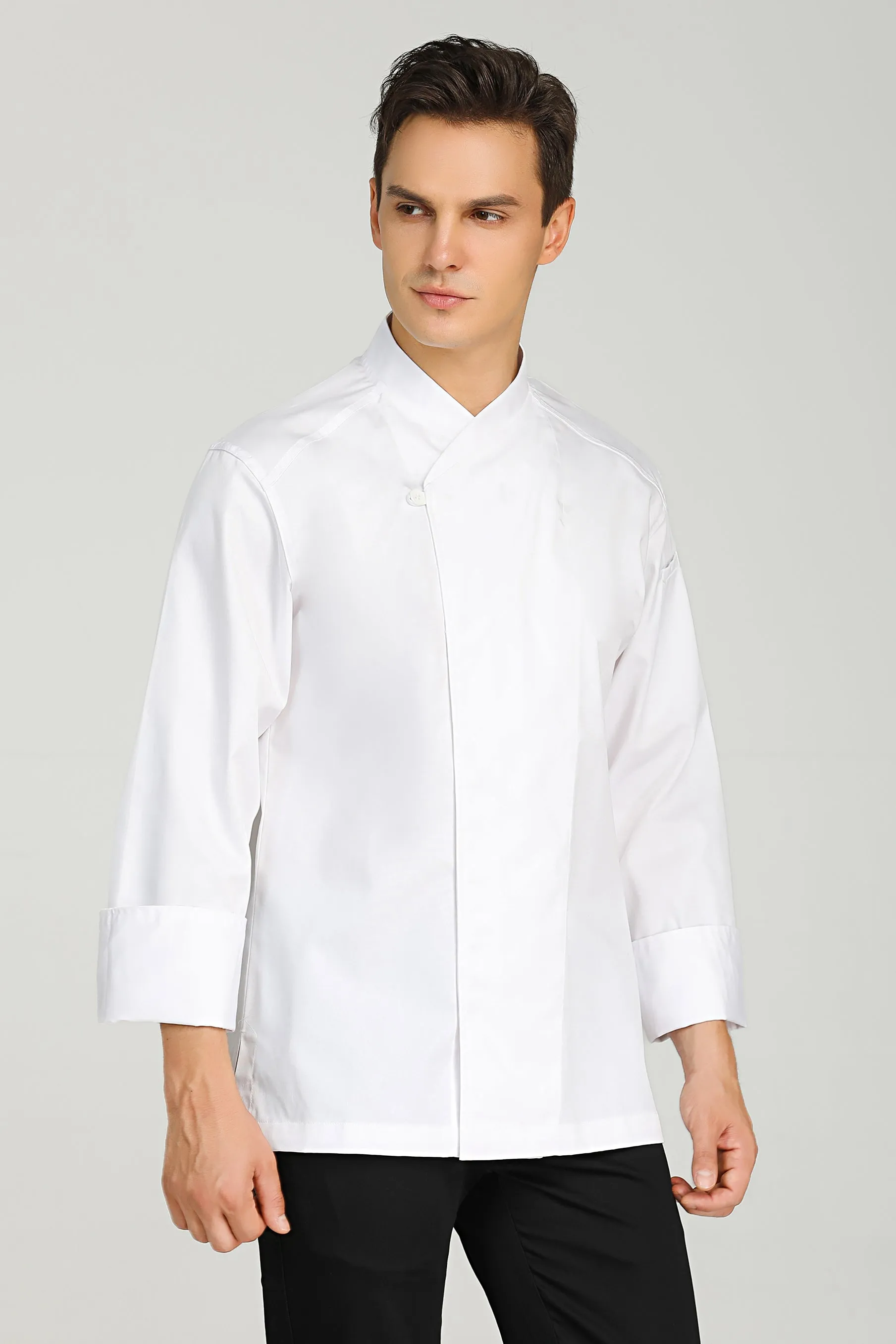 Tarragon White Chef Jacket, Long Sleeve