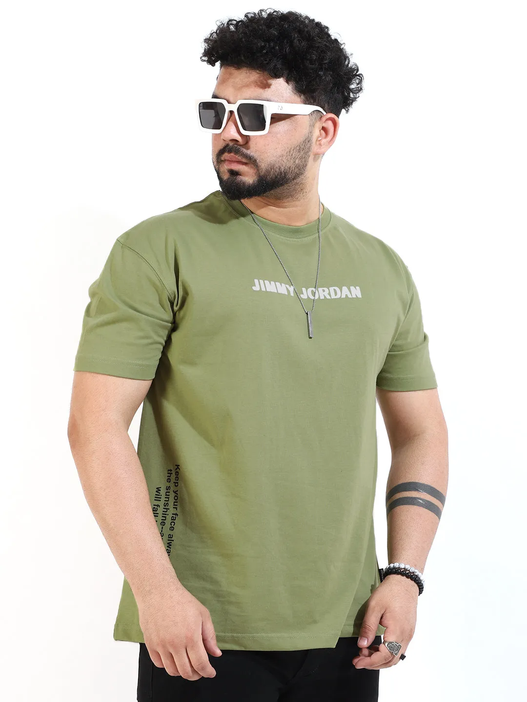 The Square Oversized Green T-Shirt