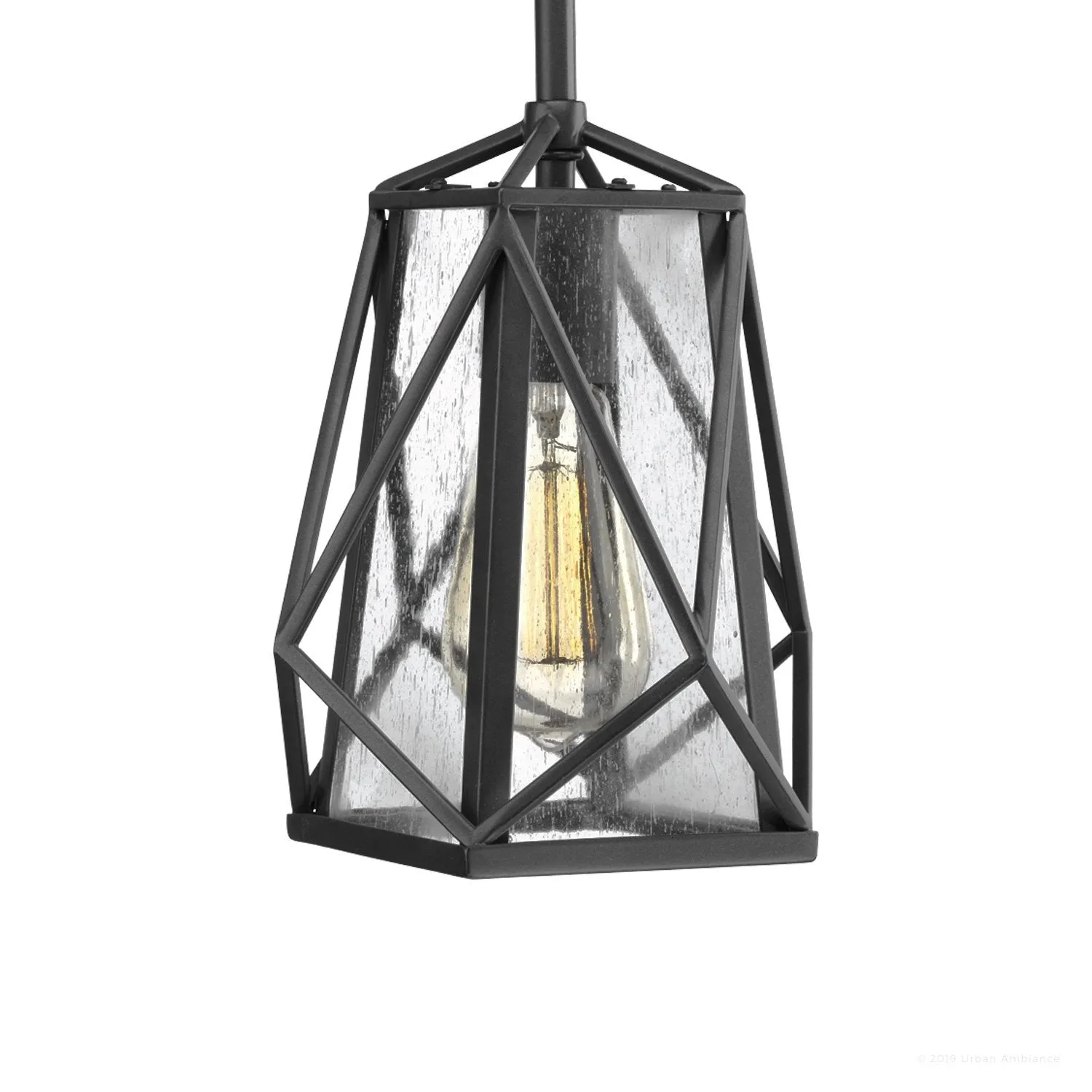 UHP2594 Modern Pendant Light, 9-1/4" x 7-3/4", Charcoal Finish, Seattle Collection