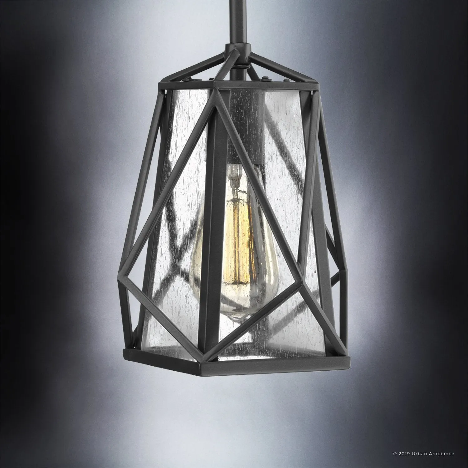 UHP2594 Modern Pendant Light, 9-1/4" x 7-3/4", Charcoal Finish, Seattle Collection