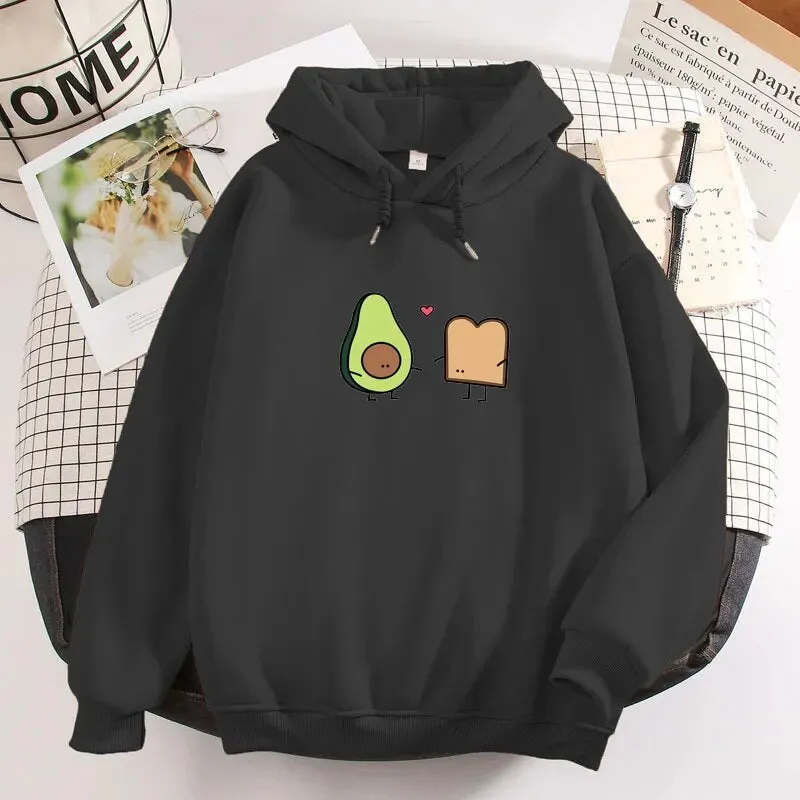 Vegan Avocado & Bread Best Friends Oversized Hoodie