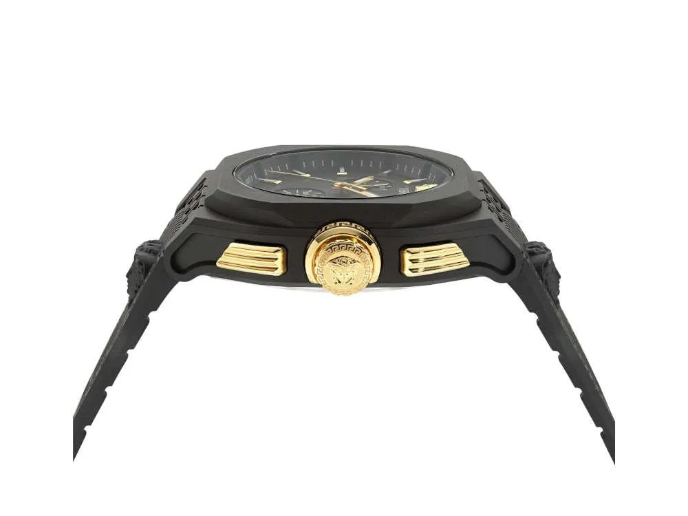 Versace Legend Chrono Quartz Watch, Ecoceramic, Black, 44 mm, VE9L00124