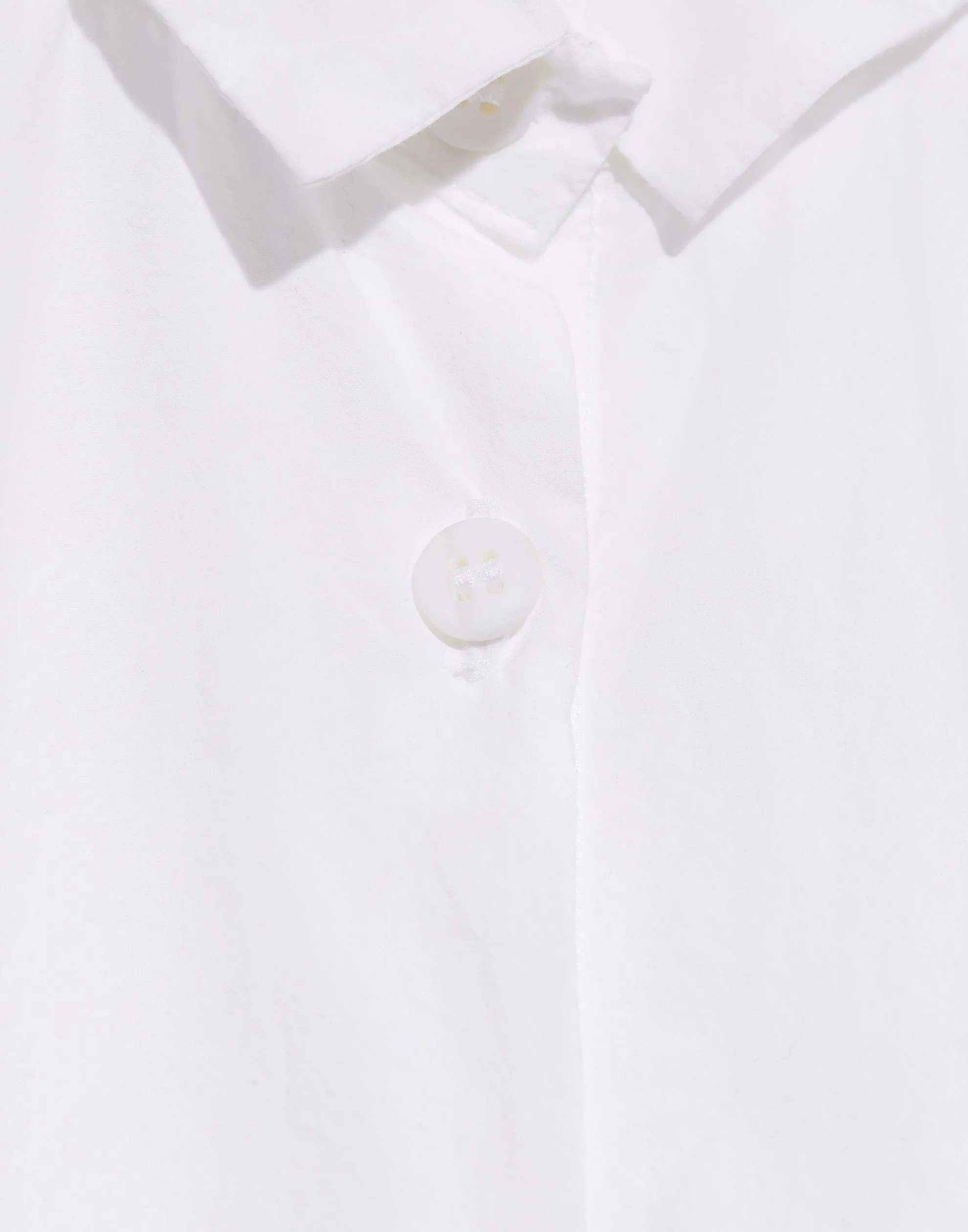 White Cotton Loose Tyrol Shirt