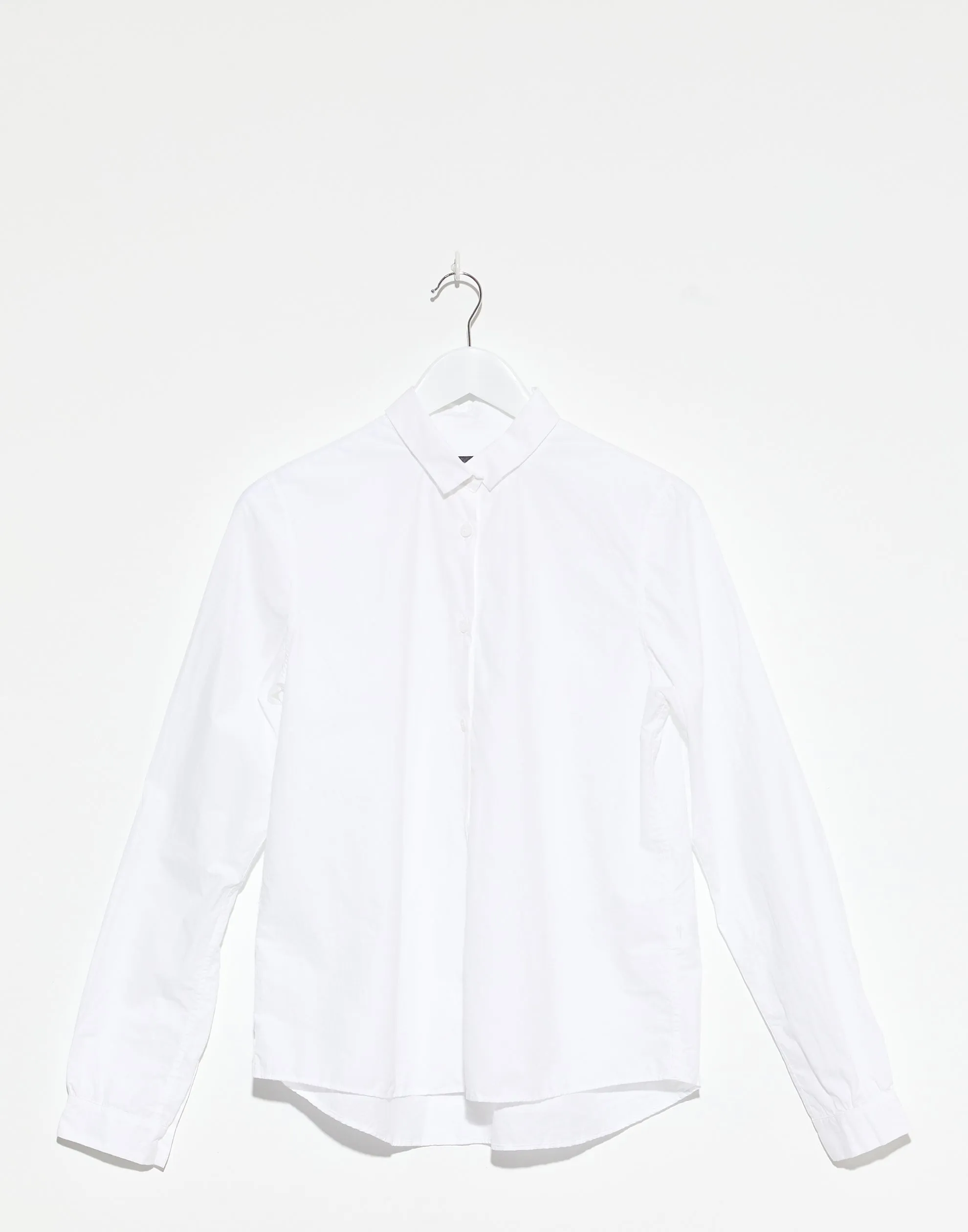 White Cotton Loose Tyrol Shirt