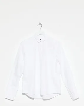 White Cotton Loose Tyrol Shirt